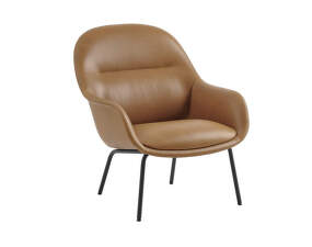 Křeslo Fiber Lounge Armchair Tube, cognac/black