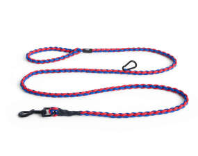 Nastavitelné vodítko Dogs Leash Braided, blue/red