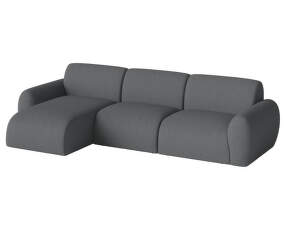 Rohová sedací souprava Núvol levá s lenoškou, dark grey