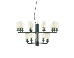 Lustr Amp Chandelier Small, gold/green