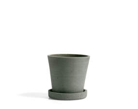Květináč s miskou Flowerpot S, green