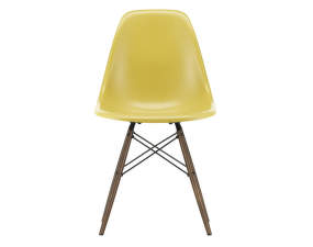 Židle Eames Fiberglass DSW, ochre light/dark maple