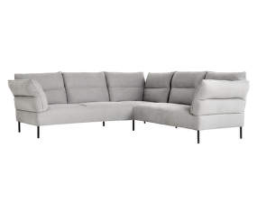 Rohová pohovka Pandarine, reclining armrest, linara 443 / black stained solid oak