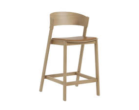 Barová židle Cover 65 cm, cognac/oak