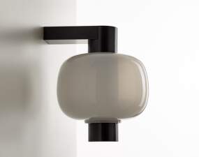 Nástěnná lampa Bonbori Wall Down PC1280, triplex opal / black matte