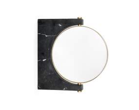 Nástěnné zrcadlo Pepe, brass / black marble