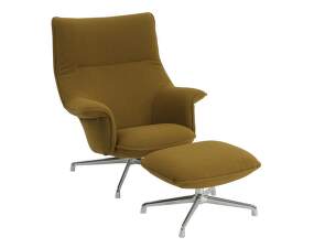 Křeslo Doze Lounge Chair & Ottoman, Hearth 8 / polished aluminum