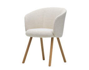 Čalouněná jídelní židle Mikado Armchair Natural Oak, ivory/pearl