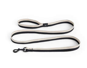 Vodítko Dogs Leash Flat M/L, black/white