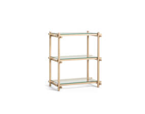 Policový systém Woody Column Low, clear glass