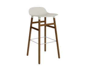 Barová židle Form 75 cm, light grey/walnut