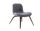 Goose Lounge Chair Dark Stained Oak, Sheepskin Graphite