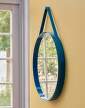 Strap Mirror 70cm, blue