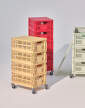 Colour Crate Lid Medium, red + yellow
