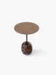 Odkládací stolek Lato LN8, walnut/emparador marble