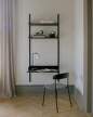 Policová sestava Study Shelf, black ash/black