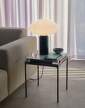 stolek-Sett LN11 Side Table, dark chrome  / Bianco Carrara