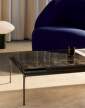 stolek-Sett LN12 Table, dark chrome  / smoked glass
