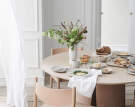 Jídelní židle Apelle Back Upholstery, beige/white oak