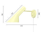 Nástěnná lampa AJ, soft lemon