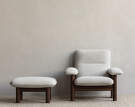 Křeslo Brasilia Lounge Chair, Moss 0011/dark stained oak