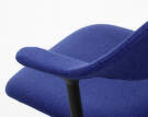 Kancelářská židle Mynt Upholstery s kolečky, electric blue/black