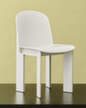 Židle Chisel 65, cream white lacquered beech