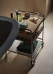 Servírovací vozík Alima NDS2, chrome / oak
