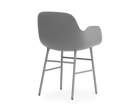 Židle Form s područkami, šedá/ocel