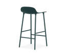 Barová stolička Form, zelená/oceľ, 75 cm