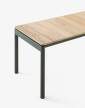 lavice-Ville AV28 Bench, bronze green / teak