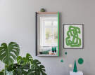 Zrcadlo Colour Frame Medium, green/pink