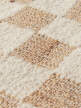 Jutový koberec Check Wool Runner 70x180, off-white/natural