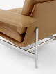Křeslo Meantime AV29, cognac/polished aluminium