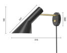 Nástěnná lampa AJ, black/brass