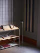 Stojací lampa Oblique, glossy grey