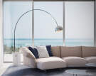 Stojací LED lampa Arco, steel