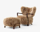 Křeslo Wulff ATD2, walnut/sheepskin Honey