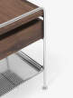 Odkládací stolek Alima NDS3, chrome / walnut