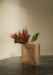 Váza Ridge H16, light orange frosted glass