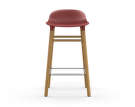 Barová židle Form 65 cm, red/oak
