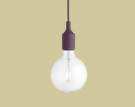 Závěsná LED lampa E27, burgundy