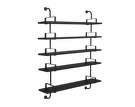 Police Démon Shelf 2, 155cm, 5 shelves, black stained ash