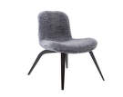 Goose Lounge Chair, Black Sheepskin Graphite