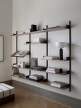 Policová sestava Display Shelf, black ash/black