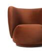 kreslo-Rico Lounge Chair Rich Velvet, rust