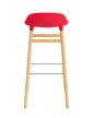 stolicka-Form Bar Chair 75 cm Oak, bright red