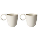 Hrnek s ouškem Edge Mug w. Handle 2ks, ecru stoneware