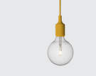 Závěsná lampa E27, mustard