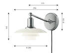Nástěnná lampa PH 2/1, white